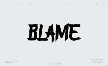 Blame Font