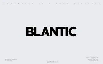 Blantic Font