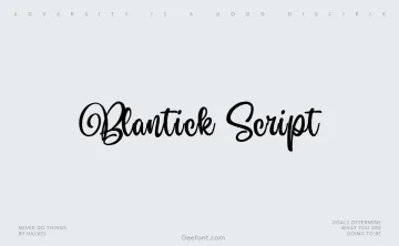 Blantick Script Font