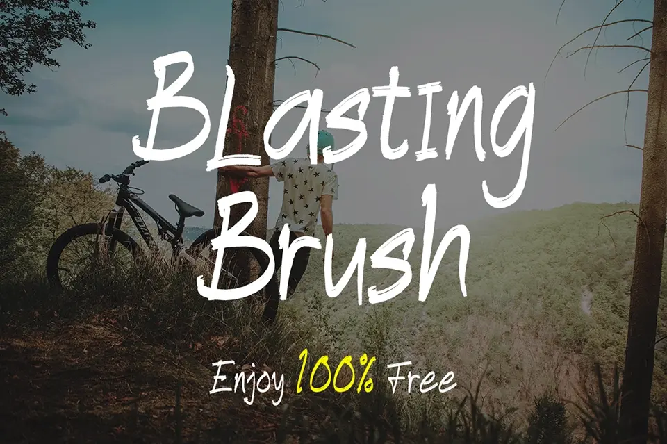 Blasting Brush Font