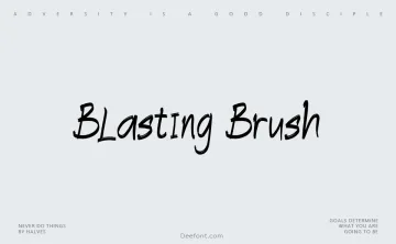 Blasting Brush Font