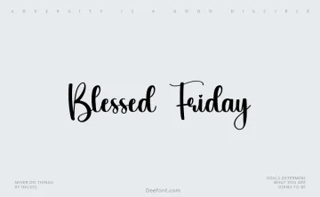 Blessed Friday Font