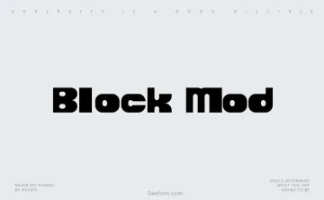 Block Mod Font
