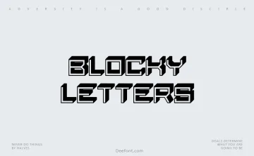 Blocky Letters Font