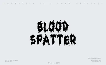 Blood Spatter Font