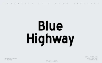 Blue Highway Font