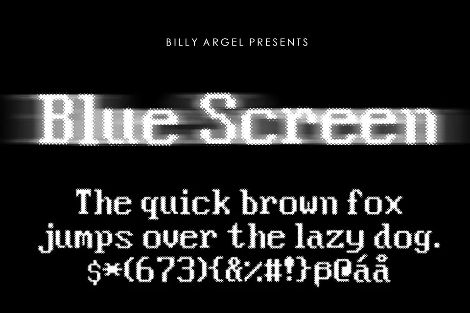 Blue Screen Font
