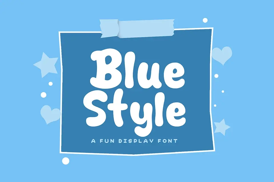 Blue Style Font