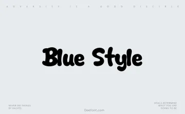 Blue Style Font