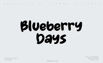 Blueberry Days Font