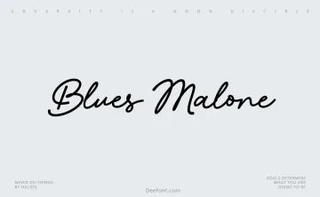 Blues Malone Font