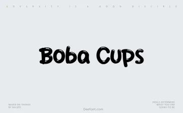 Boba Cups Font