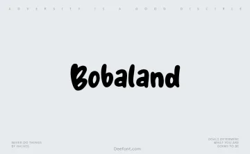 Bobaland Font