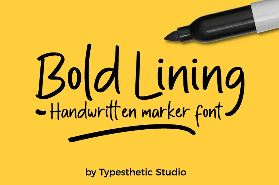 Bold Lining Font