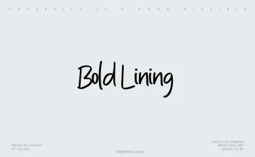 Bold Lining Font