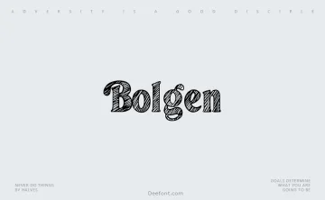 Bolgen Font