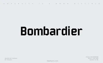 Bombardier Font