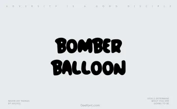 Bomber Balloon Font