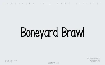 Boneyard Brawl Font