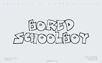 Bored Schoolboy Font