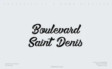 Boulevard Saint Denis Font