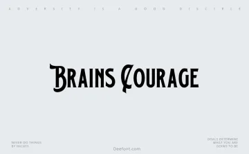 Brains Courage Font