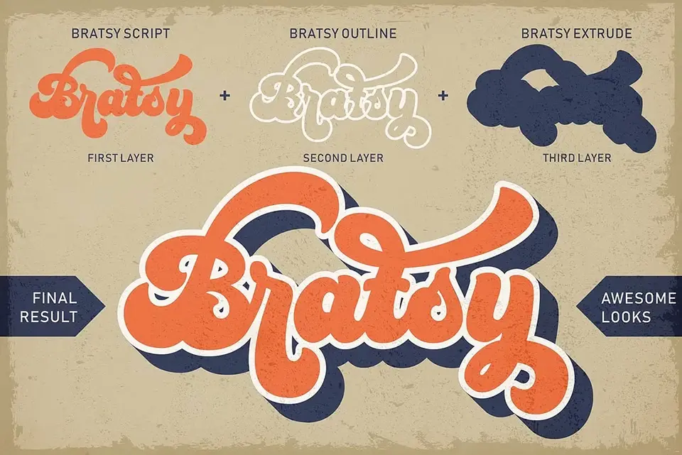 Bratsy Script Font