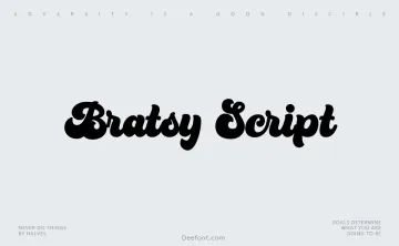 Bratsy Script Font