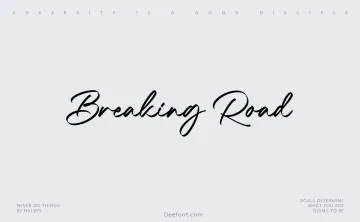 Breaking Road Font