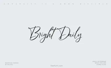 Bright Daily Font