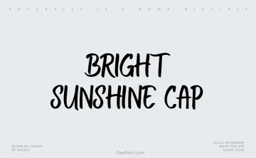 Bright Sunshine Cap Font
