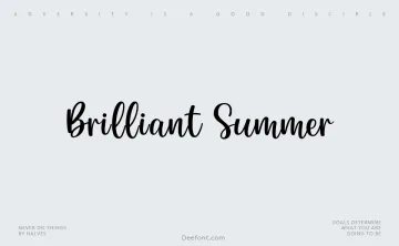 Brilliant Summer Font