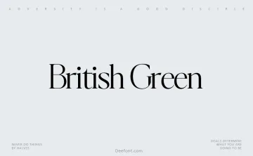 British Green Font