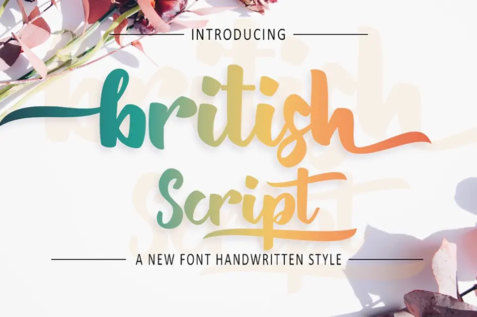 British Script Font