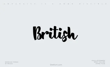 British Script Font