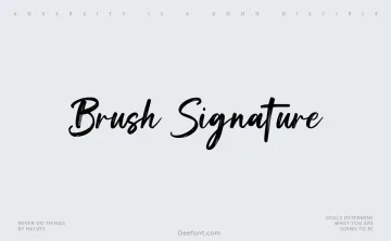 Brush Signature Font