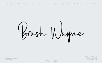 Brush Wayne Font