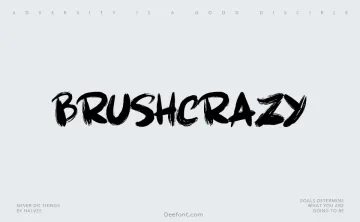 Brushcrazy Font