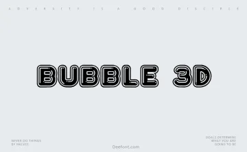 Bubble 3D Font