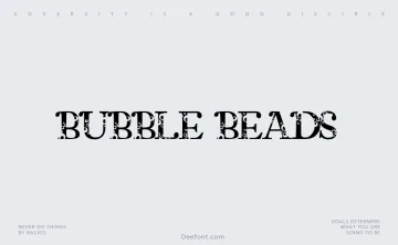 Bubble Beads Font
