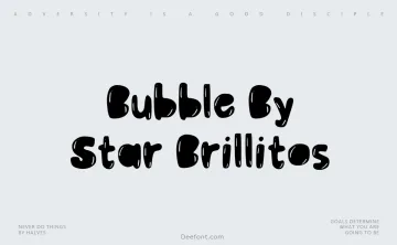 Bubble By Star Brillitos Font