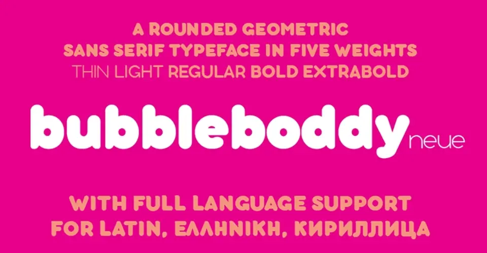 Bubbleboddy Neue Font