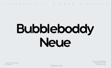 Bubbleboddy Neue Font