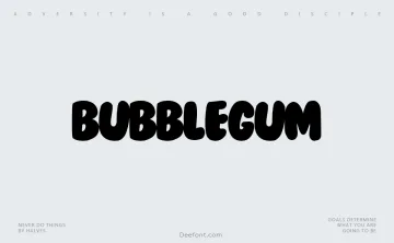 BubbleGum Font