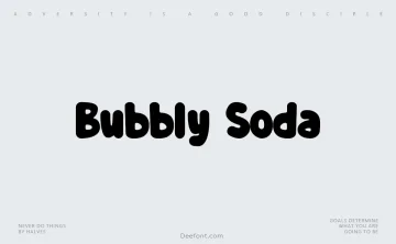 Bubbly Soda Font