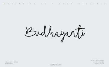 Budhayanti Script Font