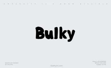 Bulky Font