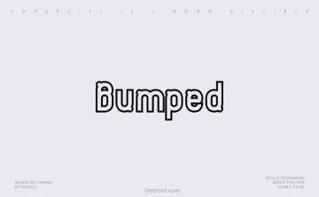 Bumped Font