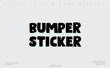 Bumper Sticker Font