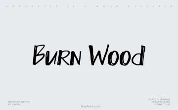 Burn Wood Font